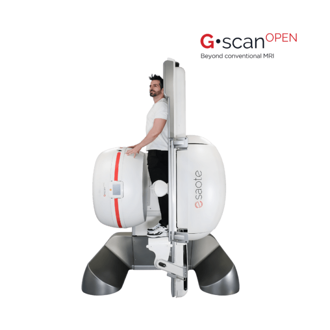 MED Esaote G-scan Open otvoreni uspravni MRI sustav posebno razvijen za dijagnostiku leđa, zglobova i spinalnih poremećaja magnetska rezonanca prodaja zagreb medexpert